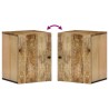 Armoire de salle de bain murale 38x33x48cm bois massif manguier 