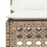 Salon de jardin avec coussins 5 pcs beige résine tressée 