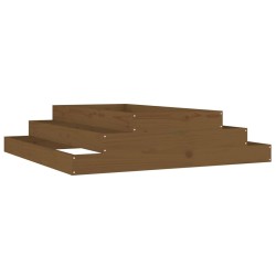 Jardinière Marron miel 110x110x27 cm Bois massif de pin 