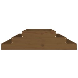 Jardinière Marron miel 110x110x27 cm Bois massif de pin 