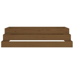 Jardinière Marron miel 110x110x27 cm Bois massif de pin 