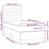 Sommier à lattes de lit avec matelas Crème 100x200 cm Tissu 