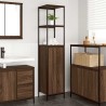 Meuble de salle de bain avec étagères chêne marron 36x35x165 cm 