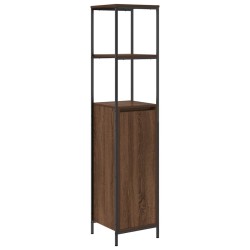 Meuble de salle de bain avec étagères chêne marron 36x35x165 cm 