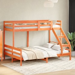 Lit superposé sans matelas 90x200/140x200 cm bois massif 
