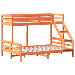 Lit superposé sans matelas 90x200/140x200 cm bois massif 