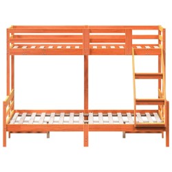 Lit superposé sans matelas 90x200/140x200 cm bois massif 