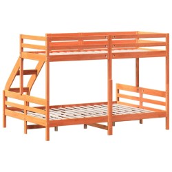 Lit superposé sans matelas 90x200/140x200 cm bois massif 