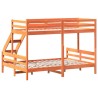 Lit superposé sans matelas 90x200/140x200 cm bois massif 
