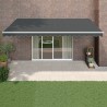 Auvent rétractable anthracite 5x3 m tissu et aluminium 
