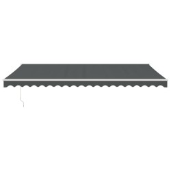 Auvent rétractable anthracite 5x3 m tissu et aluminium 