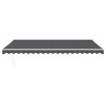 Auvent rétractable anthracite 5x3 m tissu et aluminium 