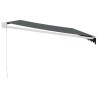Auvent rétractable anthracite 5x3 m tissu et aluminium 