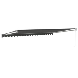 Auvent rétractable anthracite 5x3 m tissu et aluminium 