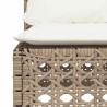 Salon de jardin avec coussins 5 pcs beige résine tressée 