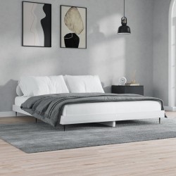 Cadre de lit sans matelas blanc brillant 140x200 cm 