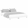 Cadre de lit sans matelas blanc brillant 140x200 cm 