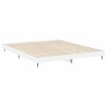 Cadre de lit sans matelas blanc brillant 140x200 cm 