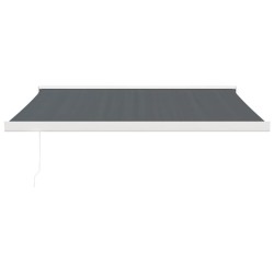 Auvent rétractable anthracite 3x2,5 m tissu et aluminium 