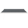 Auvent rétractable anthracite 3x2,5 m tissu et aluminium 