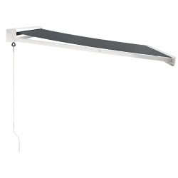 Auvent rétractable anthracite 3x2,5 m tissu et aluminium 