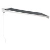 Auvent rétractable anthracite 3x2,5 m tissu et aluminium 