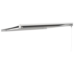 Auvent rétractable anthracite 3x2,5 m tissu et aluminium 