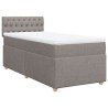 Sommier à lattes de lit avec matelas Taupe 90x200 cm Tissu 