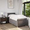 Sommier à lattes de lit avec matelas Taupe 90x200 cm Tissu 