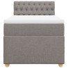 Sommier à lattes de lit avec matelas Taupe 90x200 cm Tissu 