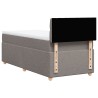 Sommier à lattes de lit avec matelas Taupe 90x200 cm Tissu 