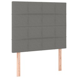 Sommier à lattes de lit avec matelas Gris foncé 80x200 cm Tissu 