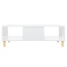 Table basse blanc brillant 103,5x60x35 cm bois d'ingénierie 