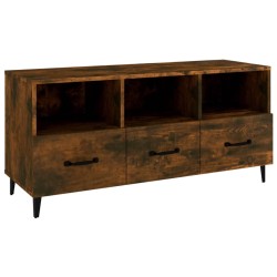 Meuble TV Chêne fumé 102x35x50 cm Bois d'ingénierie 
