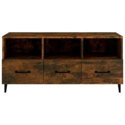 Meuble TV Chêne fumé 102x35x50 cm Bois d'ingénierie 