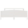 Cadre de lit sans matelas blanc 180x200 cm bois massif de pin 