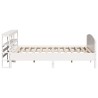 Cadre de lit sans matelas blanc 180x200 cm bois massif de pin 