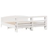 Cadre de lit sans matelas blanc 180x200 cm bois massif de pin 