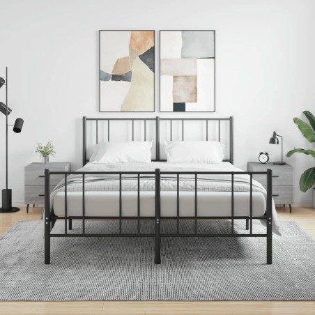 Tables de chevet 2 pcs sonoma gris 40x35x47,5 cm 
