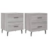 Tables de chevet 2 pcs sonoma gris 40x35x47,5 cm 