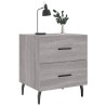 Tables de chevet 2 pcs sonoma gris 40x35x47,5 cm 