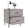 Tables de chevet 2 pcs sonoma gris 40x35x47,5 cm 