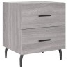 Tables de chevet 2 pcs sonoma gris 40x35x47,5 cm 