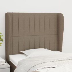 Tête de lit avec oreilles Taupe 83x23x118/128 cm Tissu 