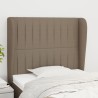Tête de lit avec oreilles Taupe 83x23x118/128 cm Tissu 