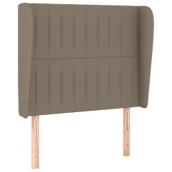 Tête de lit avec oreilles Taupe 83x23x118/128 cm Tissu 