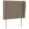 Tête de lit avec oreilles Taupe 83x23x118/128 cm Tissu 