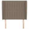 Tête de lit avec oreilles Taupe 83x23x118/128 cm Tissu 