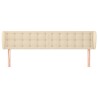 Tête de lit avec oreilles Crème 163x23x78/88 cm Tissu 