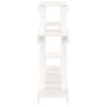 Support à plantes Blanc 104,5x25x77,5 cm Bois massif de pin 
